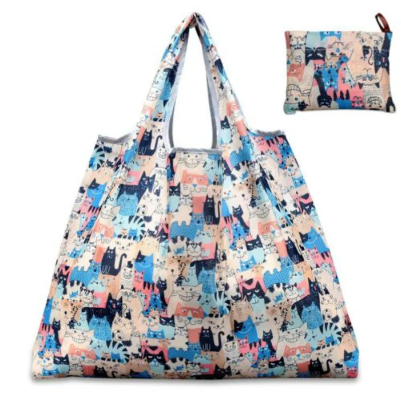 Cute Lady Foldable Recycle Bag Eco Reusable Shopping Bag