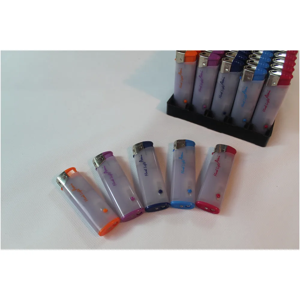 Disposable electronic cigarette lighter with led