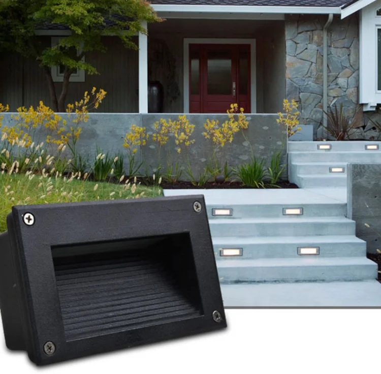 3W LED Step Wall Light Underground Landscape Lamp IP67 Stairs Decks Door Side Hallway Doorway Paths Garden Floor Lighting