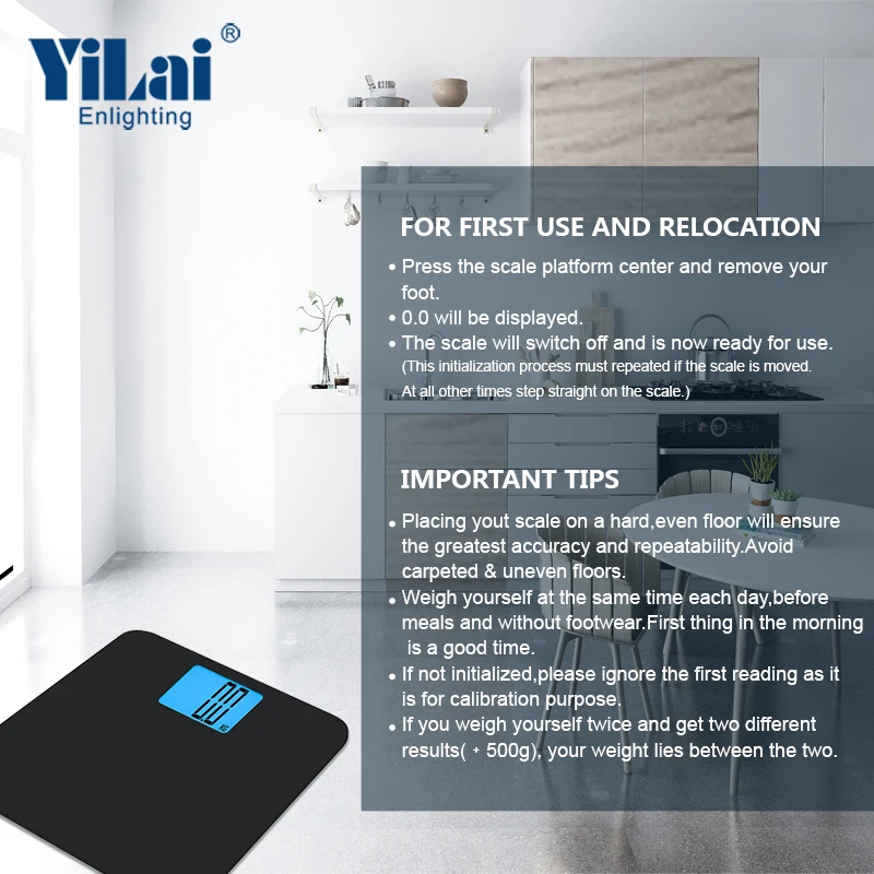 
Digital Body Weight Bathroom Scale With XL-LCD display Body Tape Measure Included, Elegant Black 250kg bathroom weight scale 