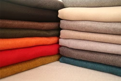 LXFCLY101 2023 Dobby Texture Soft Linen Copy Fabrics Sofa Fabric 100% Polyester Fabric For Home Textile