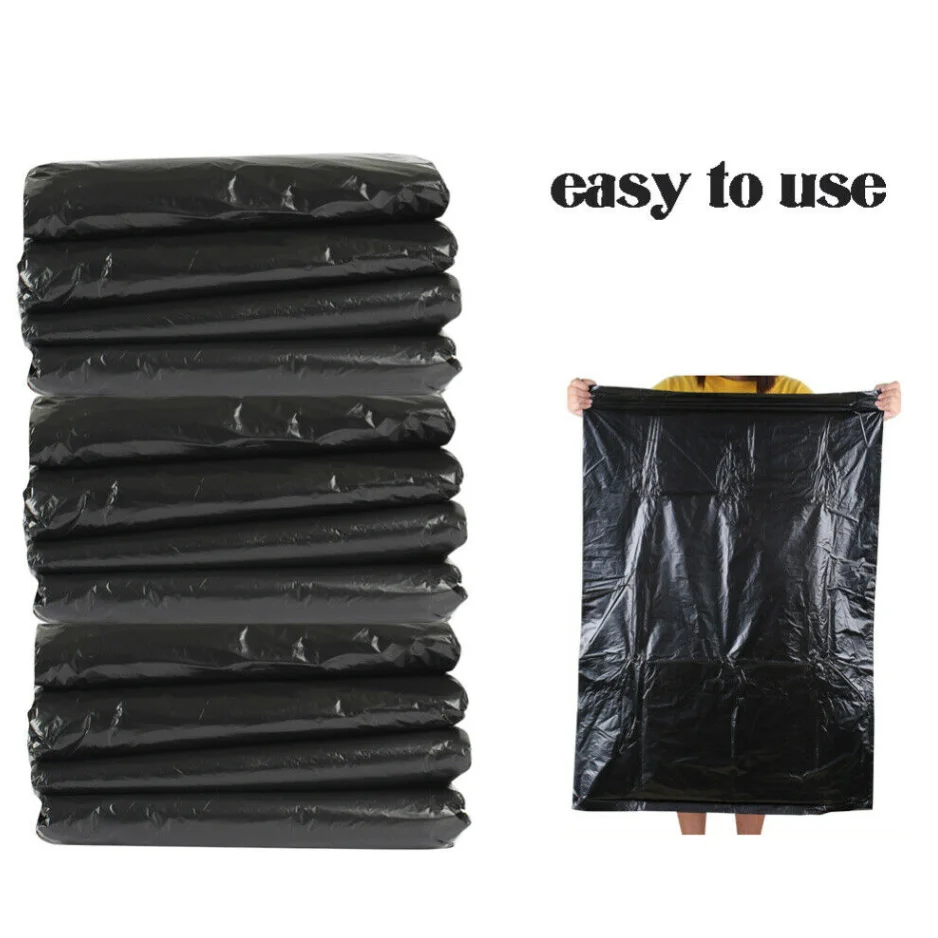 
Plastic Black Garbage bags manufacturing Pack of 100 Extra Heavy Duty Black Bin Bags 