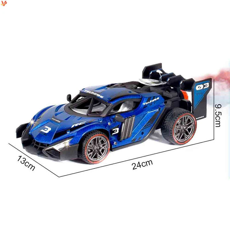 Automatic show 1:16 Alloy Rc Car Electric with car Light Toy Controlled Rc With Remote Control Aerosol racing car with Spray