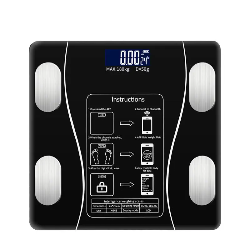 Body Composition Smart Body Fat Scale Electronic Personal Weight Digital Body Bathroom Scale With App