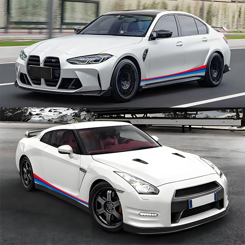 For BMW M3 M5 Car-Style Decoration Grille Vinyl Strip Sticker Decal 210x19cm Film Logo Styling Accessories E46 E60 E90 E92 Cars