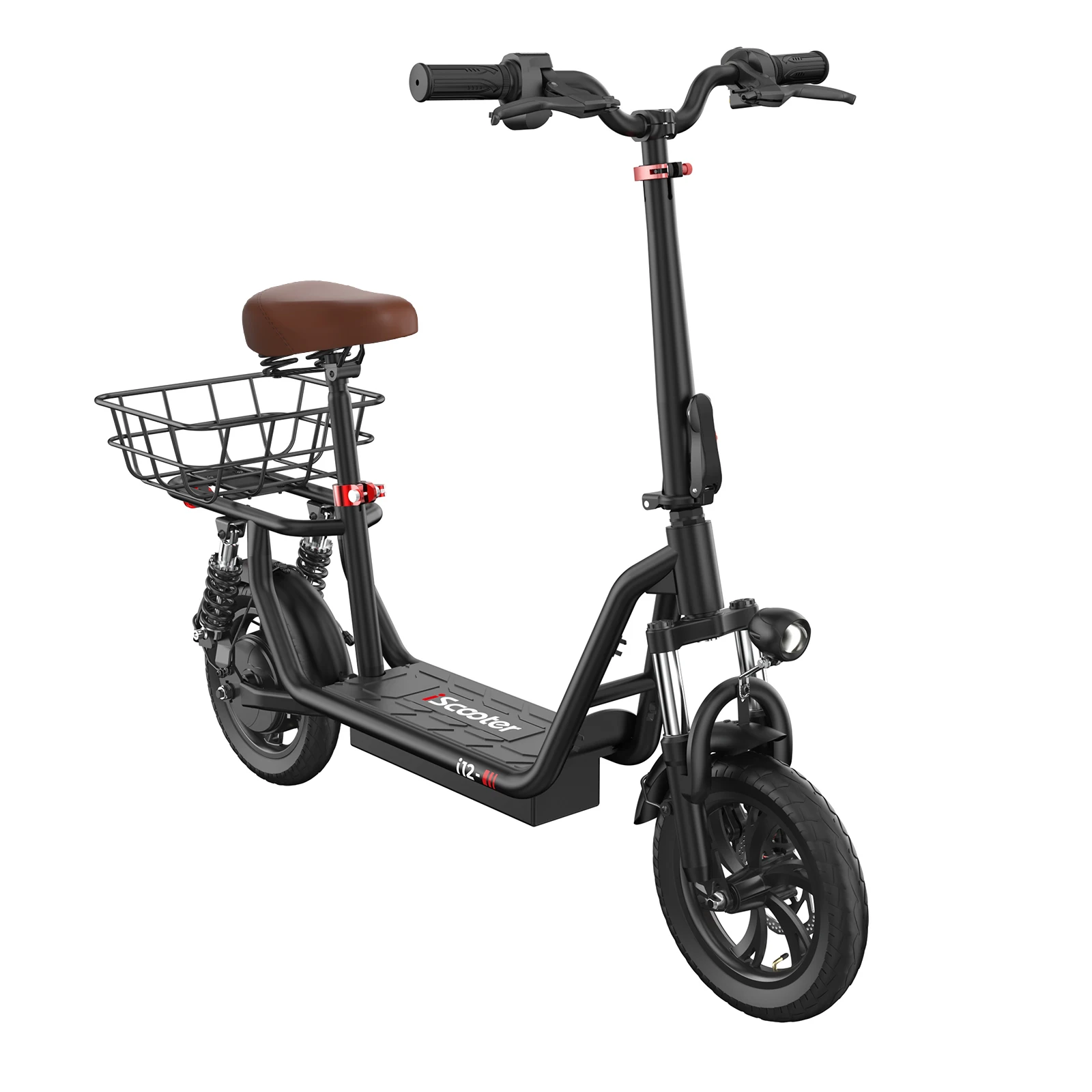 IScooter i12 500 Вт с сиденьем и корзиной Электрический скутер