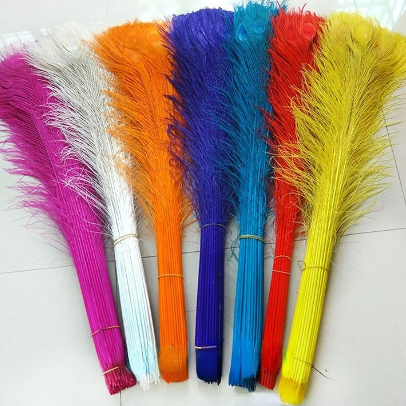 wholesale Color feather DIY accessories natural peacock feather
