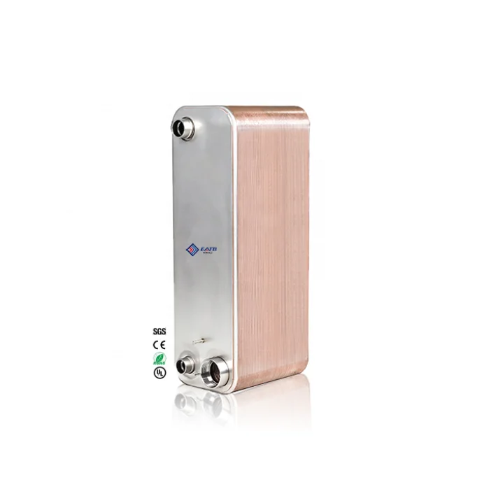 Industrial Sanitary 304 Stainless Steel Brazed Plate Type Hydraulic Oil Cooler Swimming Pool Heat Exchanger