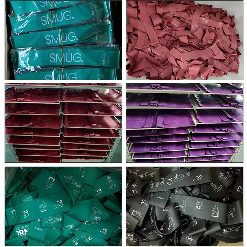 Custom Color 100% Natural Latex Yoga Elastic Stretch Resistance Bands Exercise Band