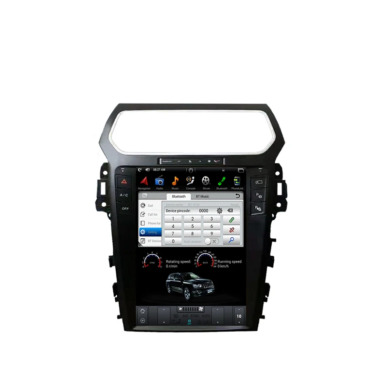  Вертикальный экран Bosstar 12 1 дюймов Android стерео для Ford Explorer 2013-2019 DVD-плеер навигация