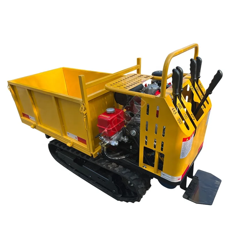 KAIYI-0.8TMini Dumper 800kg Mini Dumper Crawler Small Tracked Carrier Tractor Self-Loading Dumpers Factory Price Hot Sales