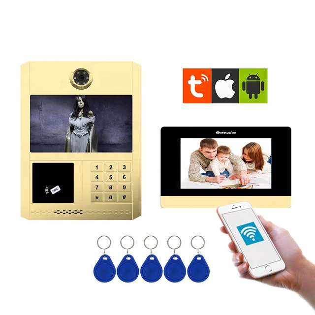 Modern Design 10.1 Inch Screen Physical Button Phone Unlocking Video Intercom System Video Camera Door Phone