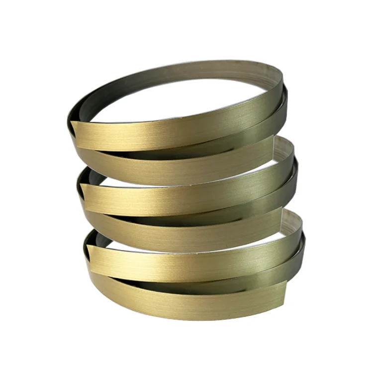 High quality ABS Acrylic PVC edge banding tapacanto rehau gold color aluminum edge banding for outdoor furniture