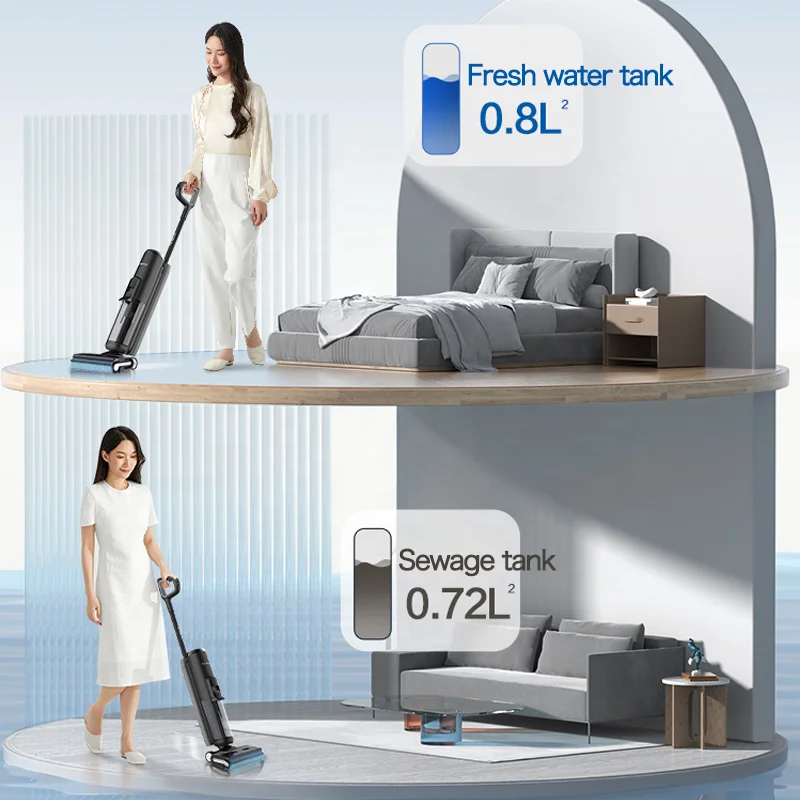 TINECO Floor Fuwan 2.0Pro CE Wireless Smart Floor Scrubber 4000mAh 35min Endurance Handheld Floor Mopping Vacuum Cleaner