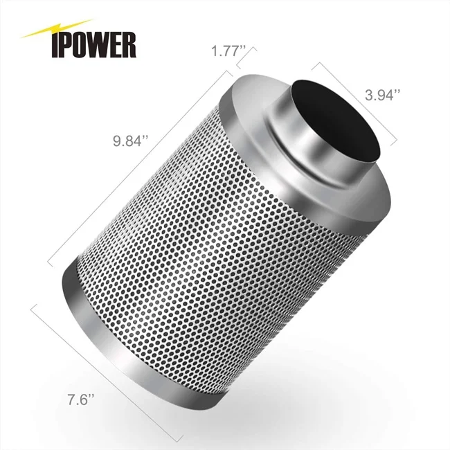 IPower 4 дюйма воздушного фильтра с активированным углем комнатные растения растут шатер управление дезодорации для скруббера Австралией активированного угля C встроенного