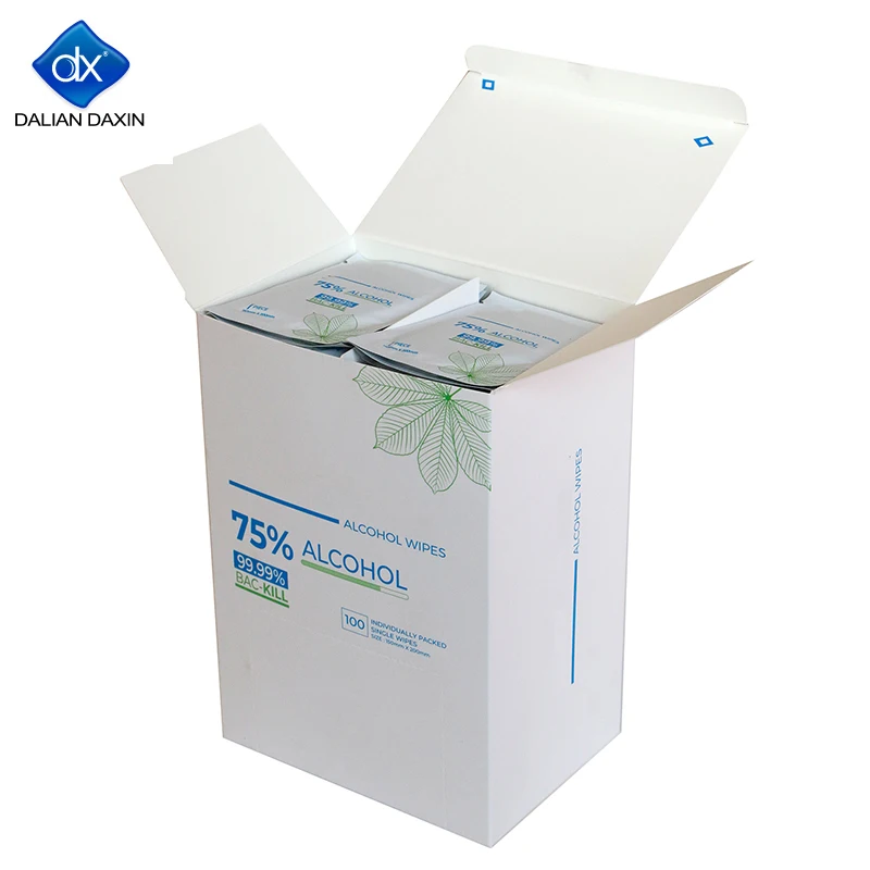 Custom Disposable Surface Cleaning 70% Isopropyl Alcohol Pads Lens Wipes Disinfection