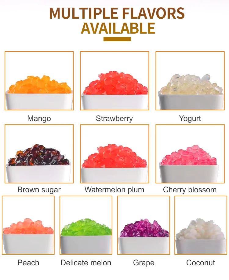 1 кг Оригинальные Хрустальные шарики из агара-желе быстрого приготовления Bobo для магазина чайных десертов