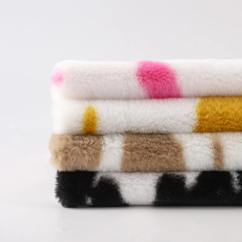 Заводская поставка, одеяло из кроличьего меха с изображением коровы и животного для пальто, игрушек, подушек