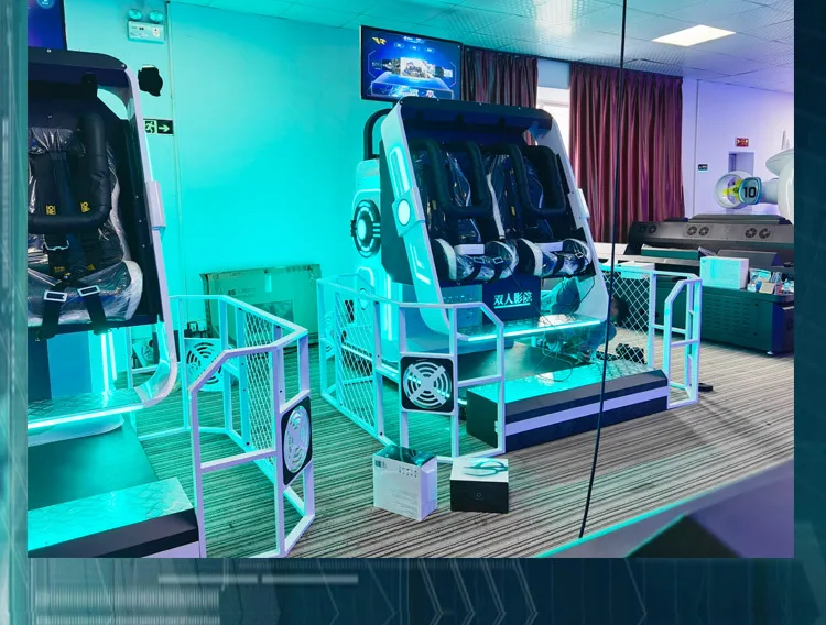 360 Degree 2 Chair 9D VR Roller Coaster Virtual Reality Simulator VR Machine 9D Virtual Reality