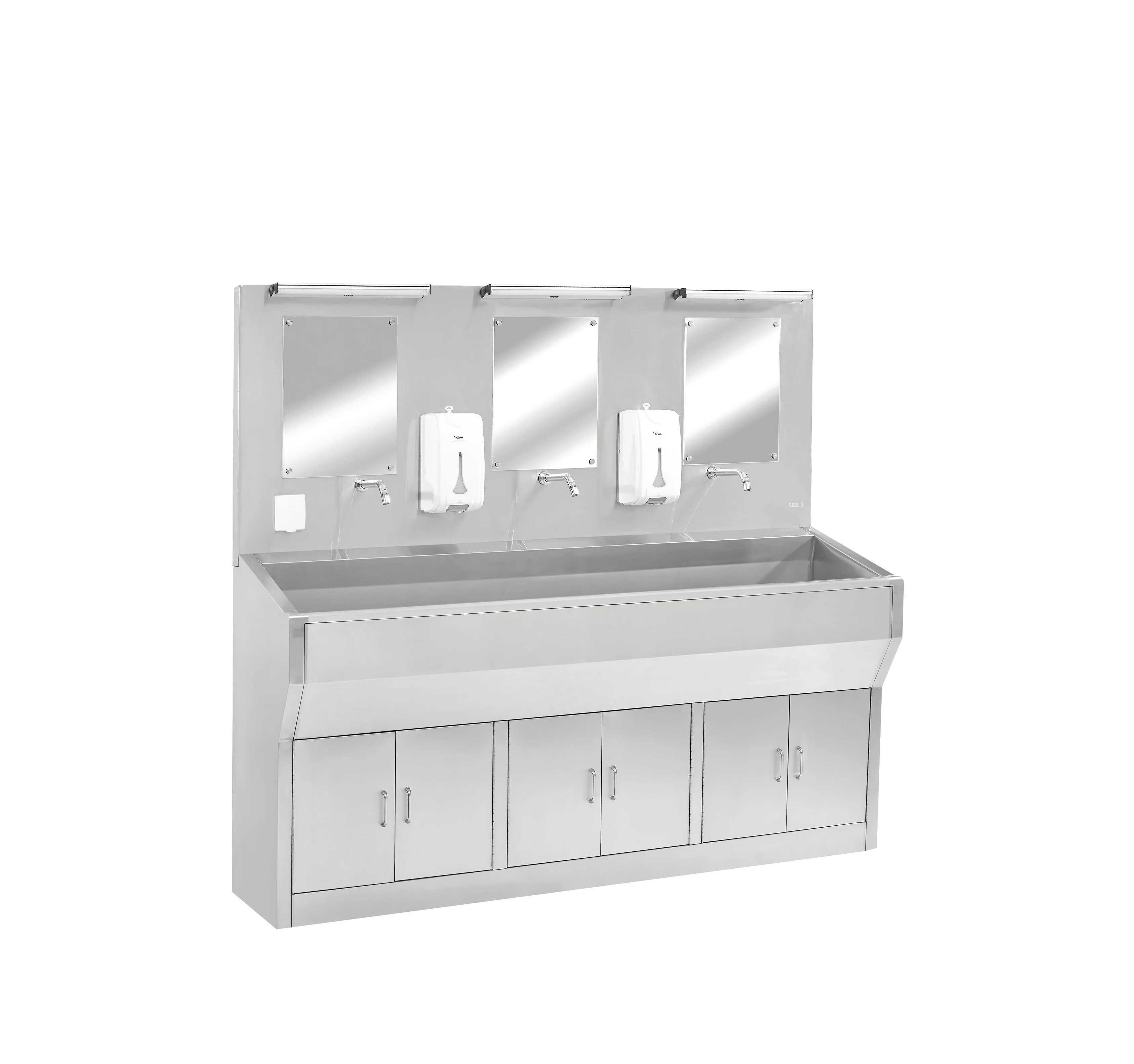HH/XSC-180-A 304 Stainless Steel Hand Basin Sink with mirror for Hospital Operation Room and Bathroom Part of Hospital Furniture