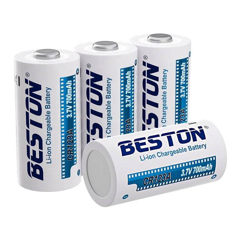 
New 4Pcs 3.7V Rechargeable CR123A Li Ion Lithium 700mAh Battery Pack With Fast Charger 
