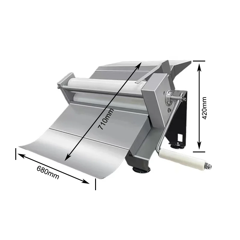 Commercial Dough Roller Machine Tabletop Pastry Presser Pressing Machine Hand Crank Dough Roller Rolling Machine