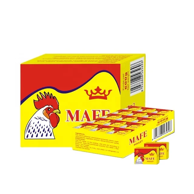 High quality good taste chicken bouillon cube envelope package seasoning cube for soup cooking with 10g 12g
