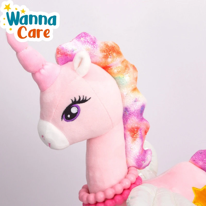 Soft Baby Rattles Toys 6 to 12 Months Stroller Crib Hanging Bed Bell pink lovely animal plush sound toy For Newborn infant