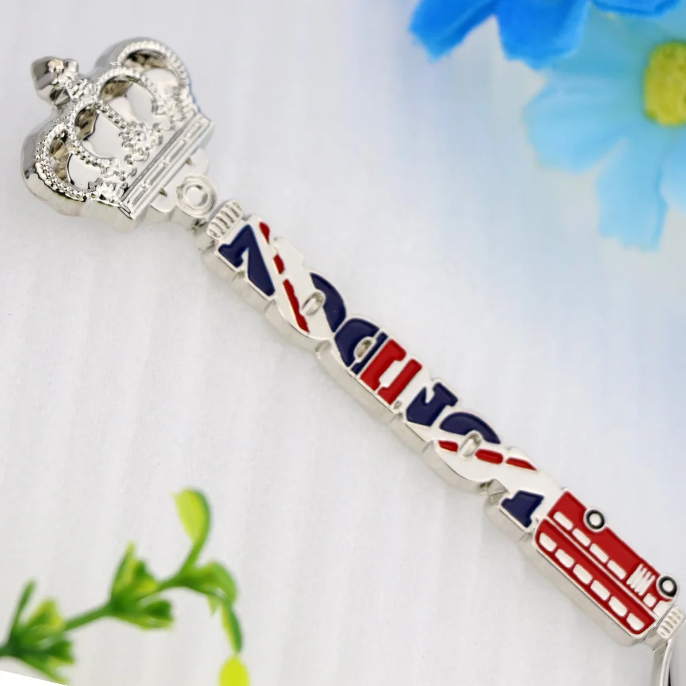 New Products Three Color Choice Zinc Alloy Metal Long Handle Souvenir Spoon