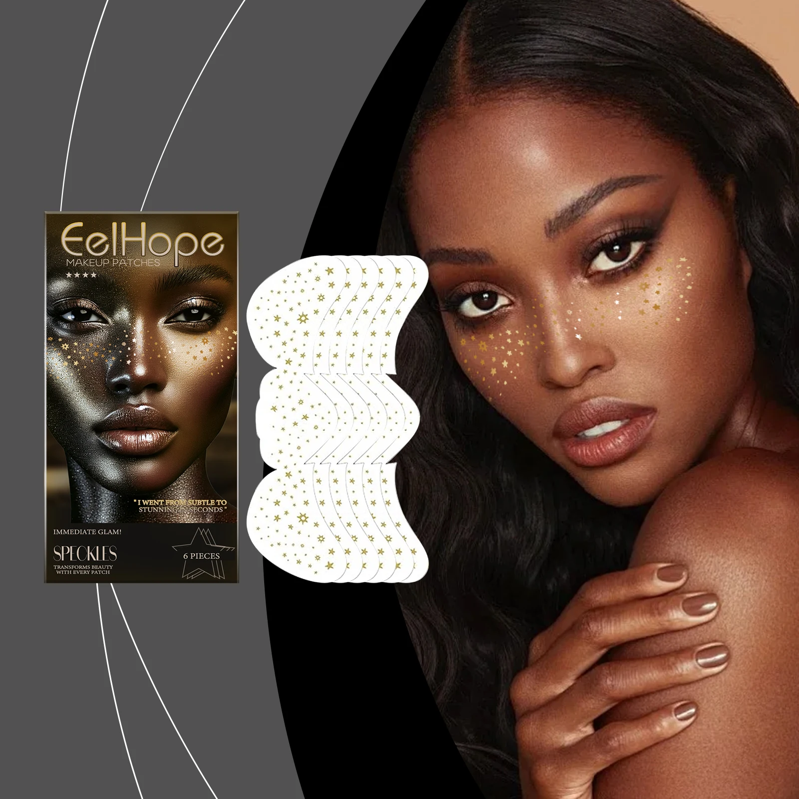 EELHOPE Tattoo Stickers Waterproof Gloss Face Tattoo Sticker Easy To Use Beauty Makeup Stickers