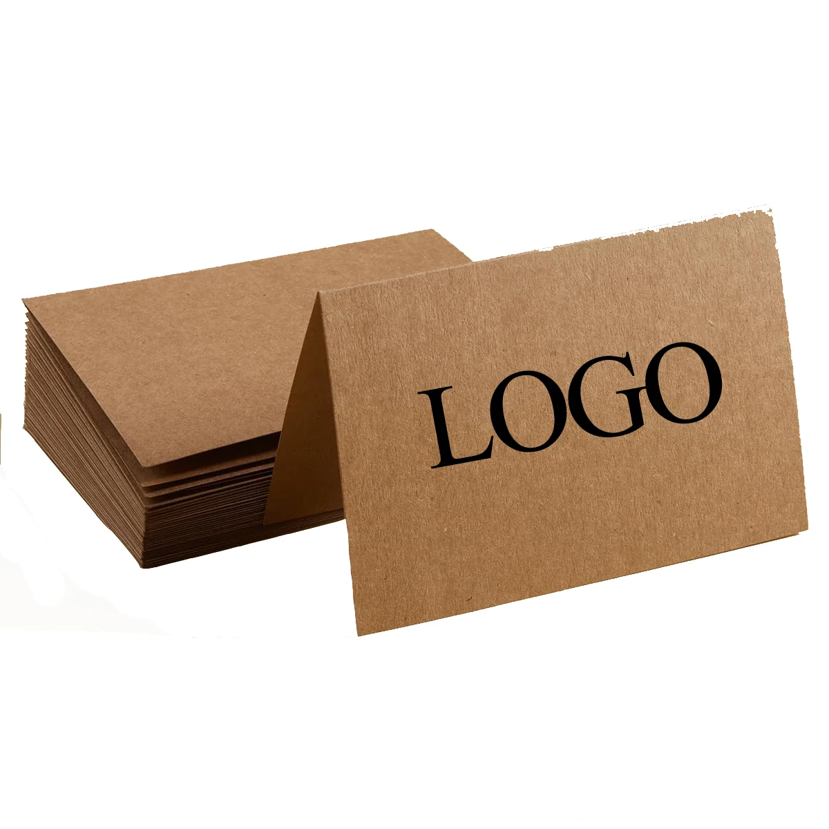 E-commerce product Business cards thanks your cardstock Natural brown postcard cardboard business cards with logo
