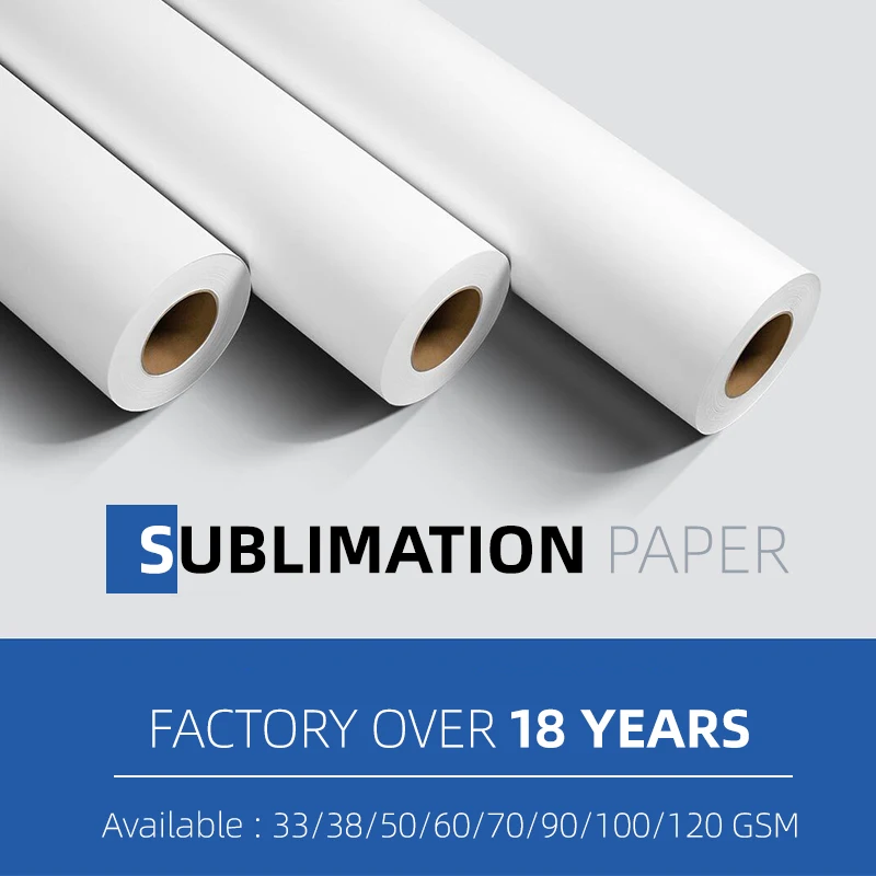 wholesale  50g 70g 90g 100g Sublimation Transfer Paper Roll Size sublimation paper heat transfer