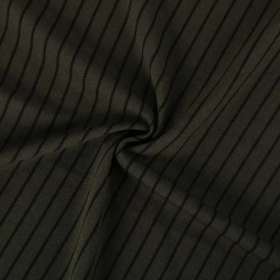 Professional Manufacturer Custom Grs Fashion Knitted scuba Crepe Jersey Stripes Recycled Sustainable Elastic Fabric