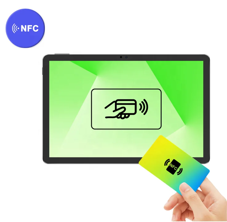 Customized tablet with front nfc reader pos nfc android fast charging station support touch screen tablet maquinas pos terminal
