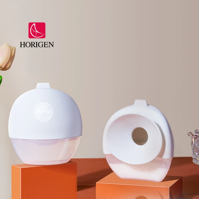 factory OEM custom New Design Food Grade hands free suction Breast Milk Collector Silicone wearable manual breast pump