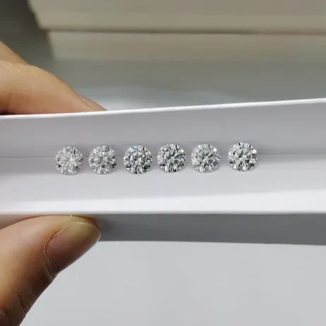 SICGEM 1ct White round Brilliant Cut Moissanite Gemstone 6.5MM D Loose Flawless FL Stone Manufacturer Direct