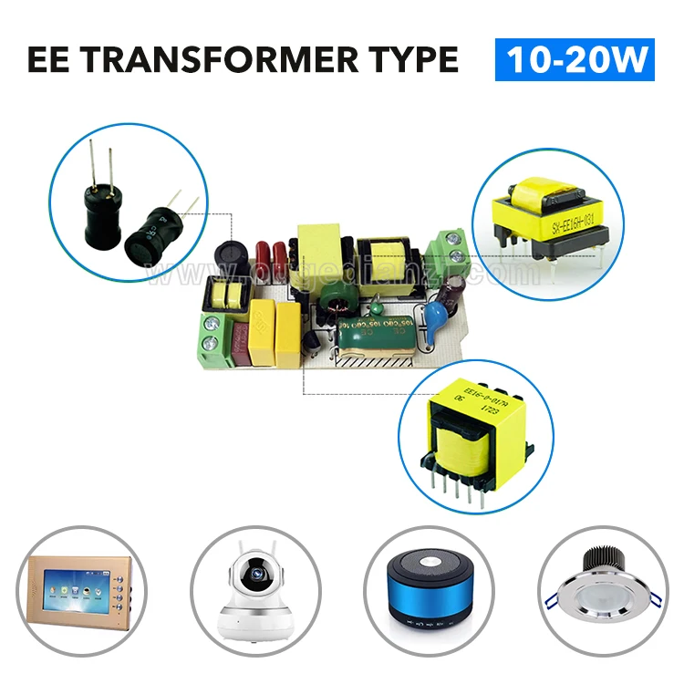 Wholesale Price Output 110v To 230v Ferrite Core Step Up Vertical ED2027 Single Phase Transformer
