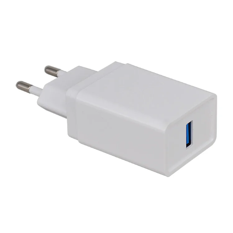
5V 3A 18W QC 3.0 White EU US plug cell phone usb fast charger 