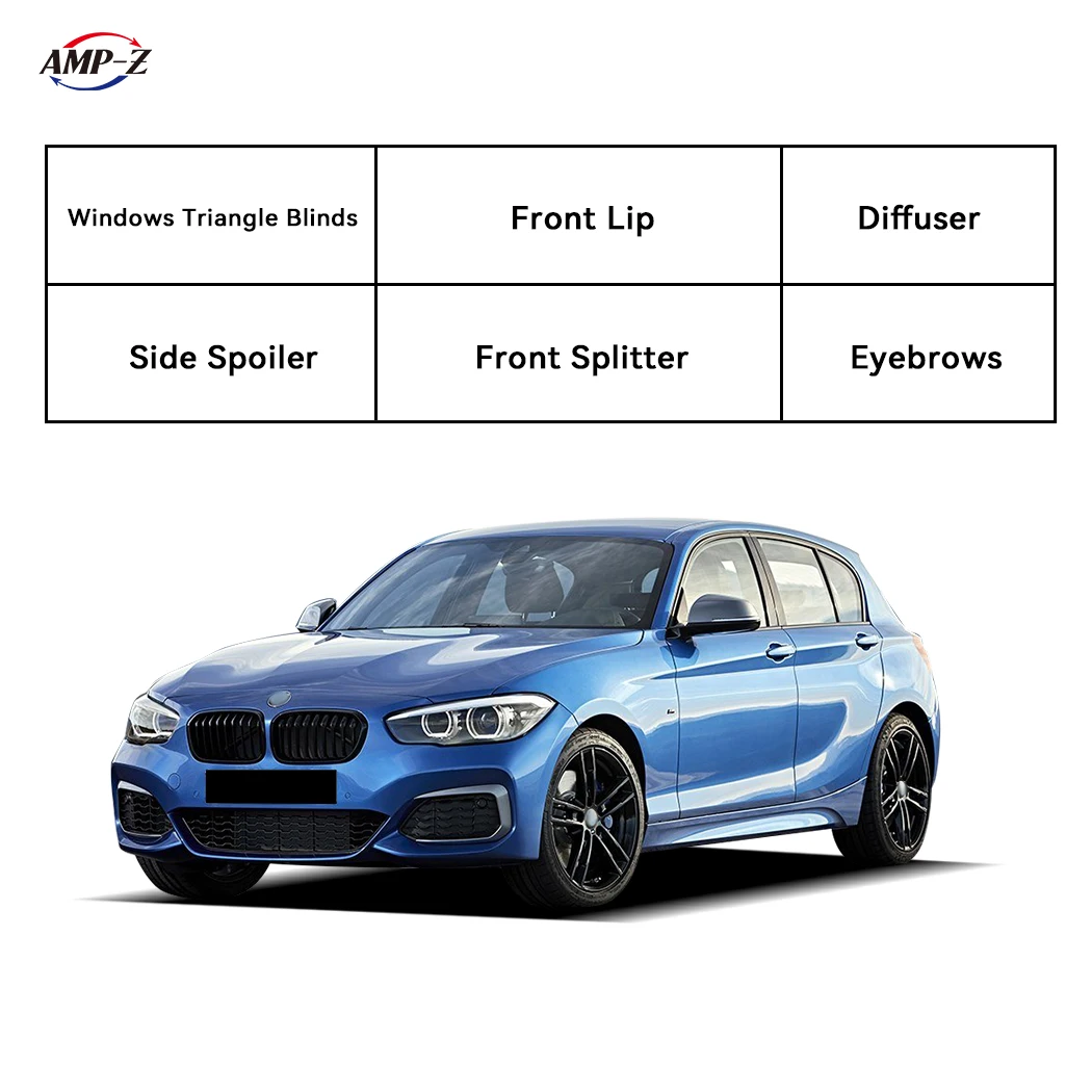 F20 Exterior Accessories Rear Roof Spoiler Rear Lip Diffuser Front Bumper Lip Splitter Car Splitters For BMW 1 Series F20 2011+