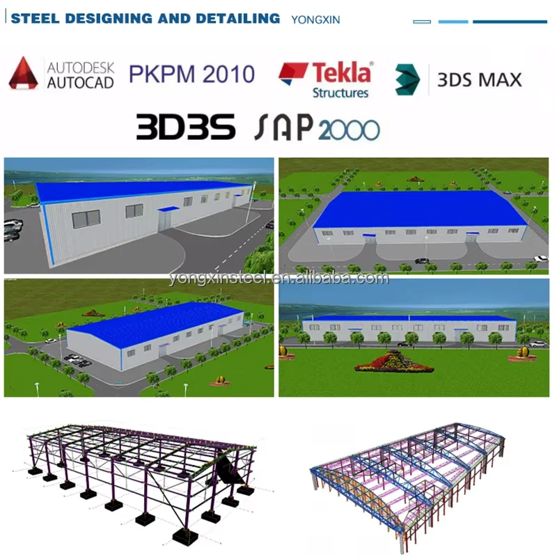 Farm Machinery Storage Building Material Prefabricated Steel Structure Agriculture Pole Barn Prefab Steel Structure Warehouse