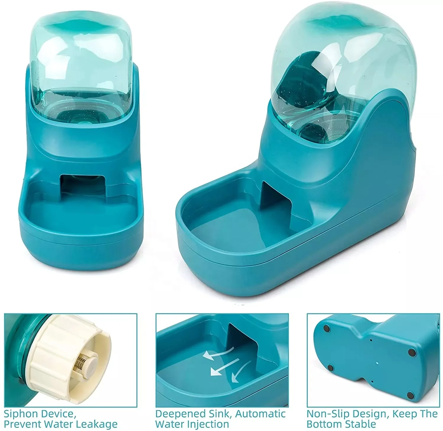 OEM para mascotas Pet PP+PET 3.8L/1.5KG Automatic Feeder Cat Water Dispenser Slow Food Feeding Container Dog Automatic Feeder