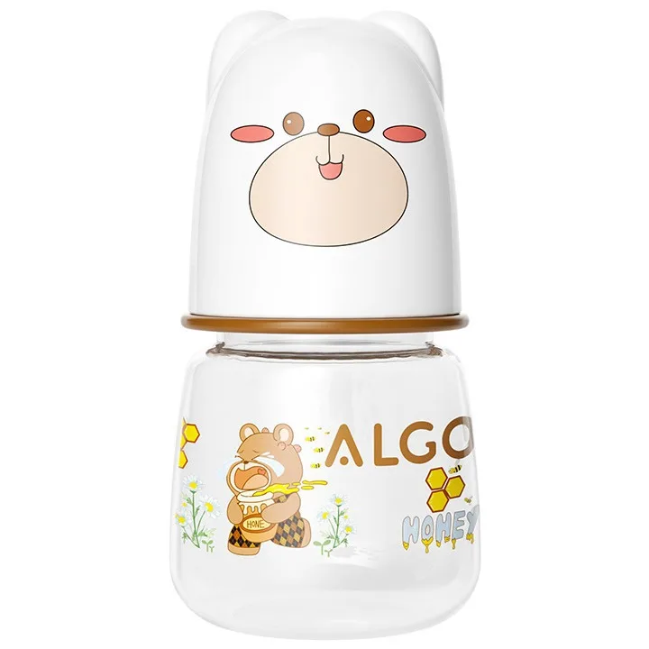 BPA Free baby transparent PP baby bottle Solid color animal series mini cute 60ml baby bottle