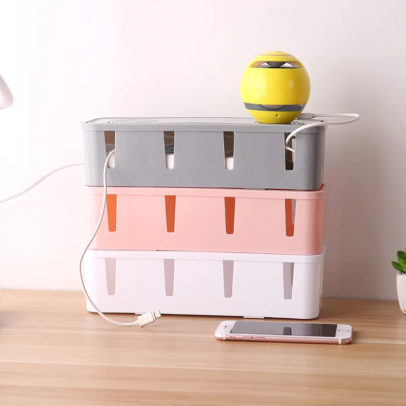 Latest Cable Storage Box Socket Tidy Organizer Wire Management Network Line Storage Case Safety Home Room Cable Organizer Box