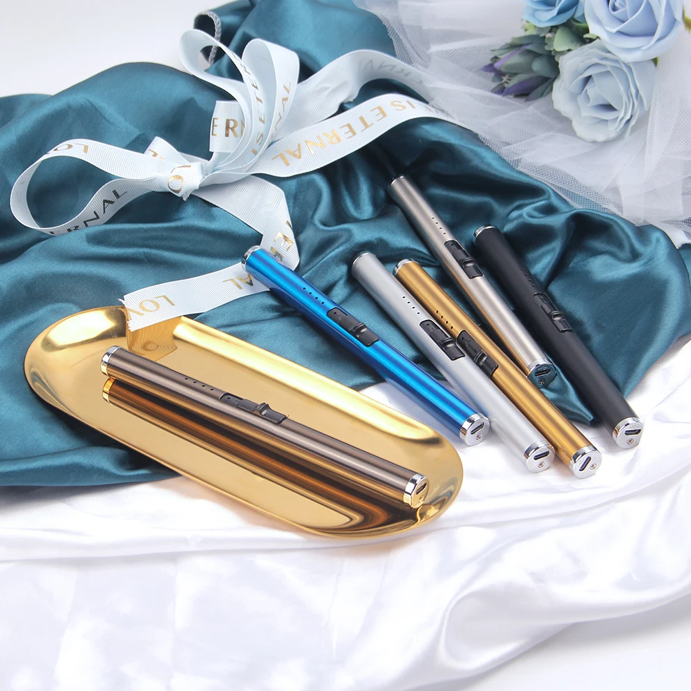 Hot Sale Arc/Candle Electric Lighter Rechargeable USB Flameless Grill Lighter Long for BBQ Camping