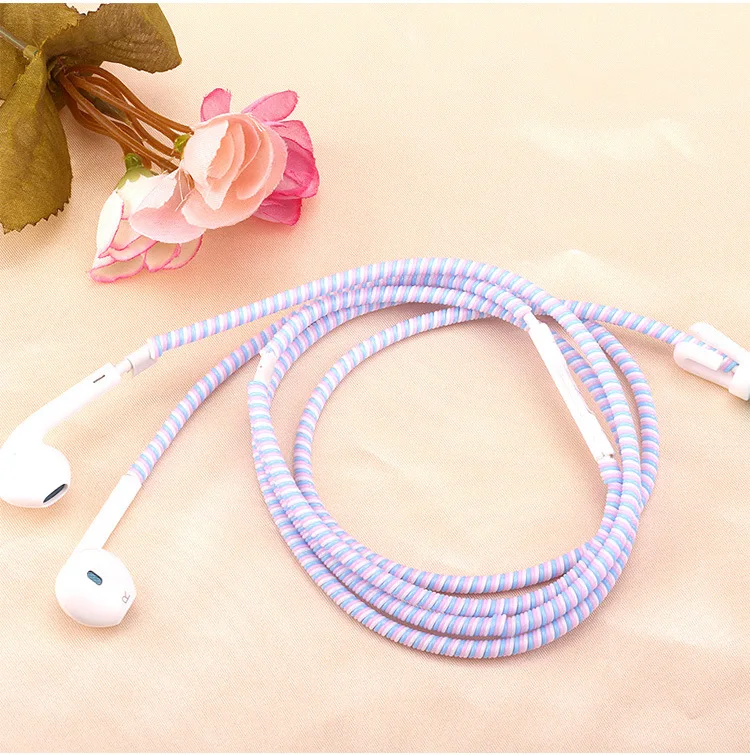 Factory Direct Sales 140cm Design Spiraled Cord Protector USB Cable Charger protection Rope Mobile Accessories