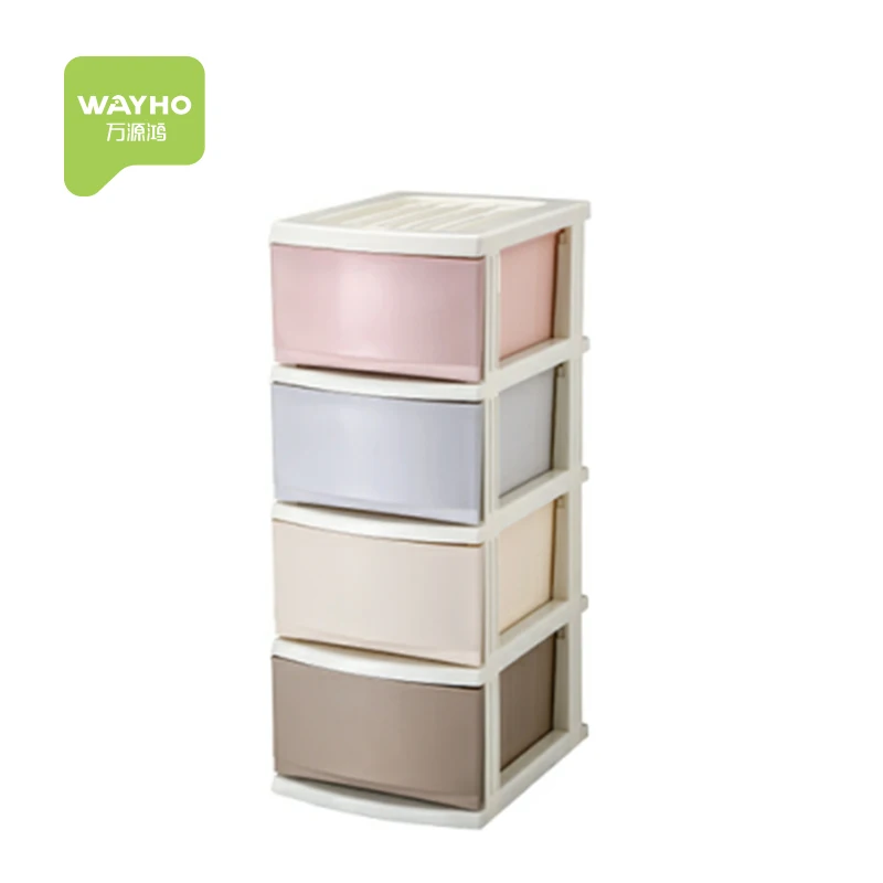 eco-friendly PP  plastic children cabinets knock down  chest of  drawer