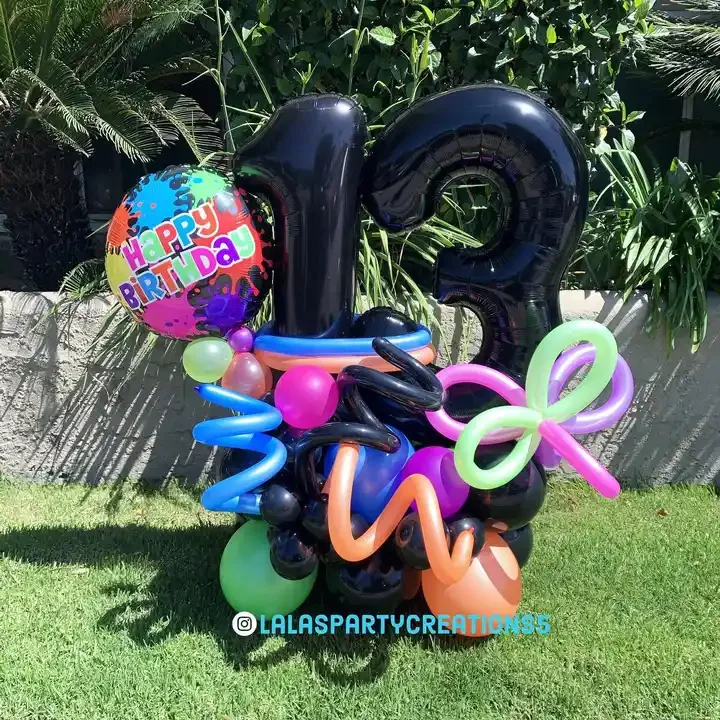 Neon Glow Long Balloons UV Reactive Fluorescent Balloons Magic Balloons 80s 90s Birthday Black Light Party Decorations