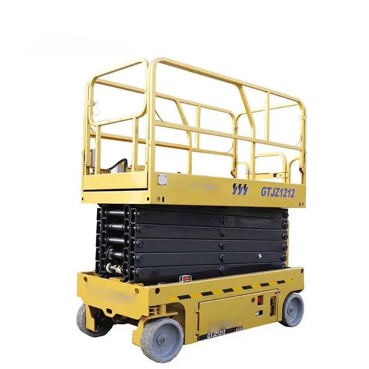 12m electric construction cheap hydraulic scissor lift aerial work platform table for