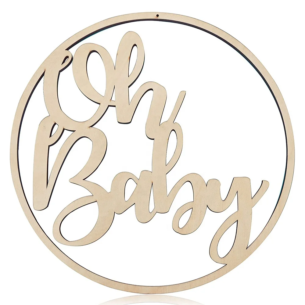 Hot sale customize Party Supplies Backdrop Wall Decor baby wooden sign