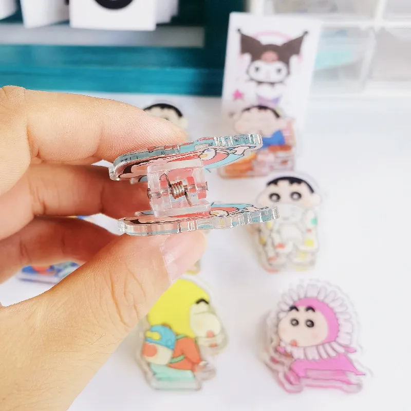 Бесплатный образец двухсторонней бумаги для теста на мелок Shin-chan акриловые полипропиленовые зажимы пластиковый зажим заказ